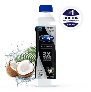 Pedialyte half liter, coconut burst, electrolyte solution.